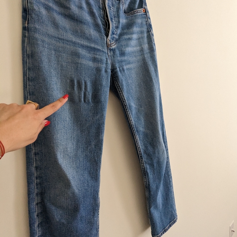 Re/done Stove Pipe Jeans size 26 Dusted Blue - Picture 12 of 13